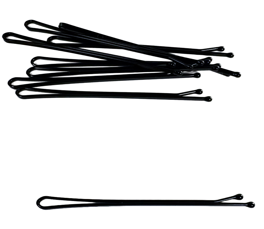 Haarnadeln (Bobby Pins), schwarz, lang 72mm