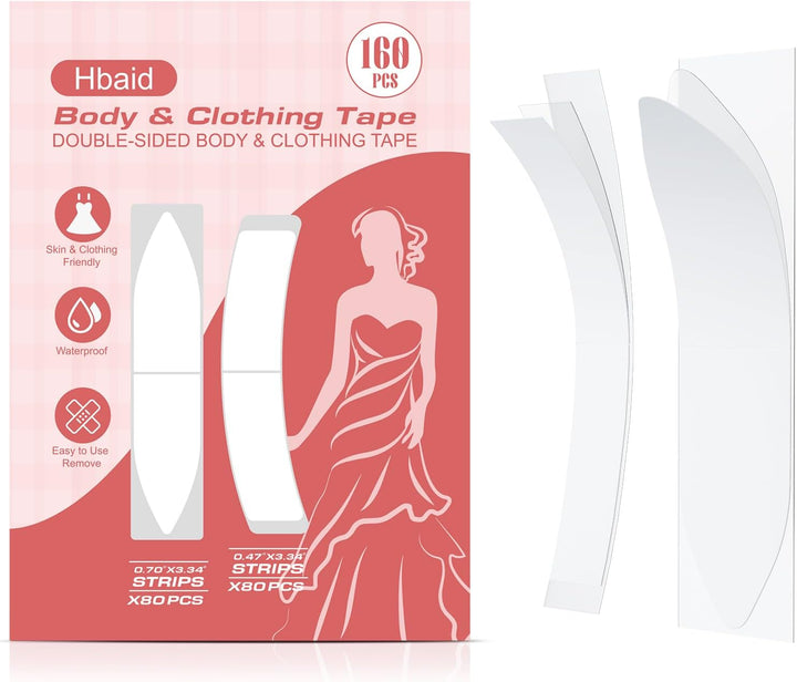 18x8 Fashion & Body Tape, Doppelseitig Klebeband, transparent