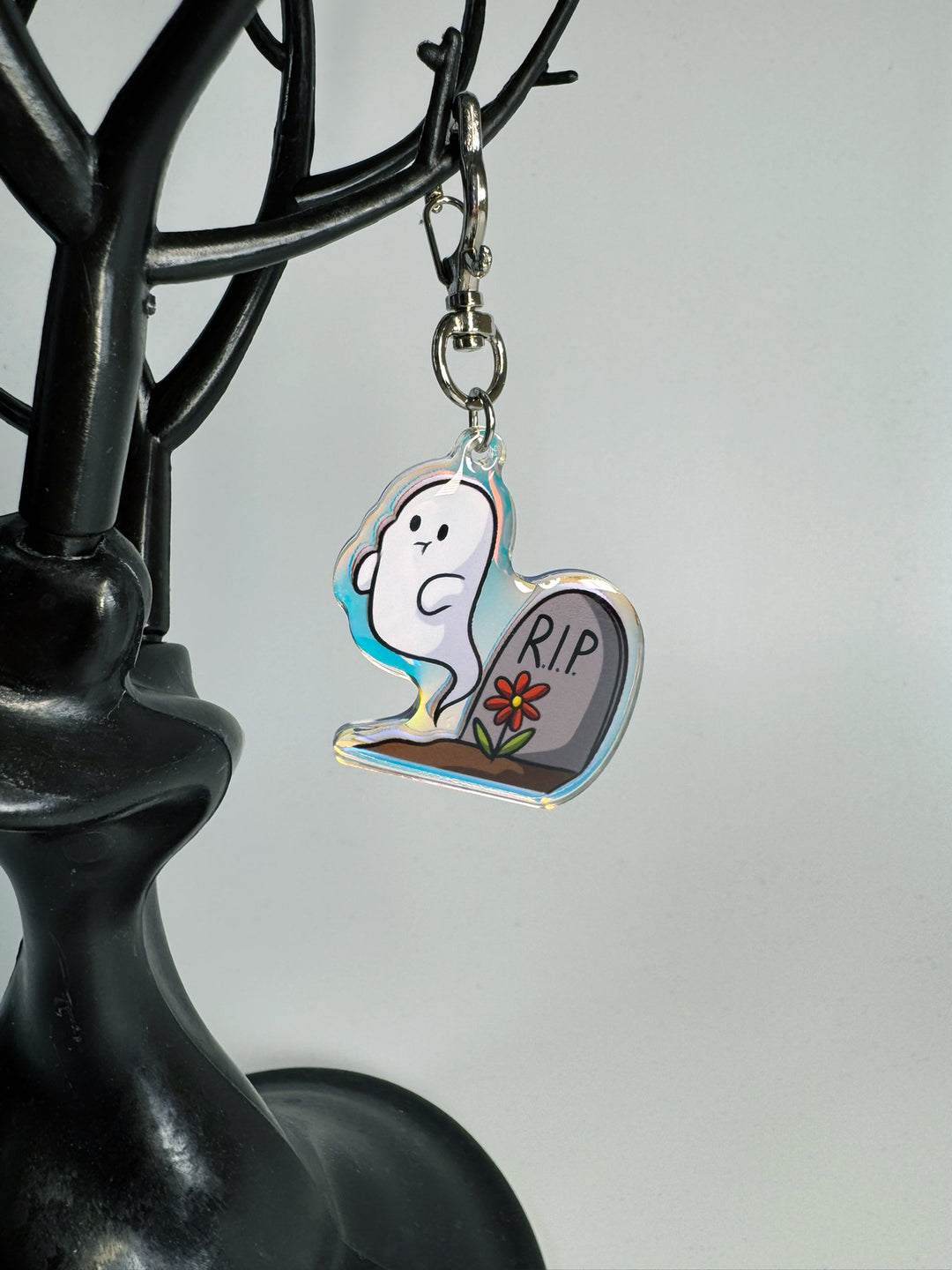 Acryl Anhänger Regenbogeneffekt - Spooklly RIP